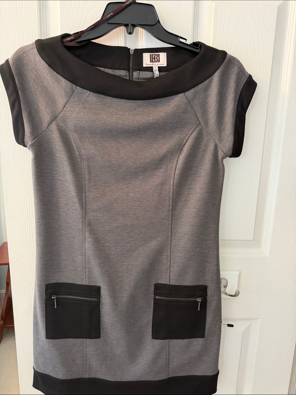 Laundry by Design Gray Dress with Black Trim